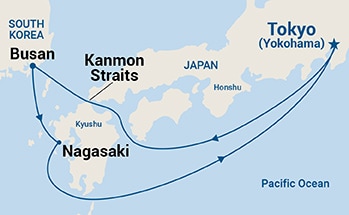 5-Day Korea & Japan Getaway Itinerary Map