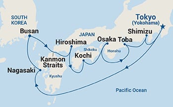 10-Day Japan Explorer Spring Flowers Itinerary Map